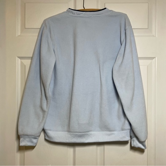 Vintage Disney Eeyore Womens Medium V neck Fleece Sweatshirt Light Blue - Picture 4 of 4